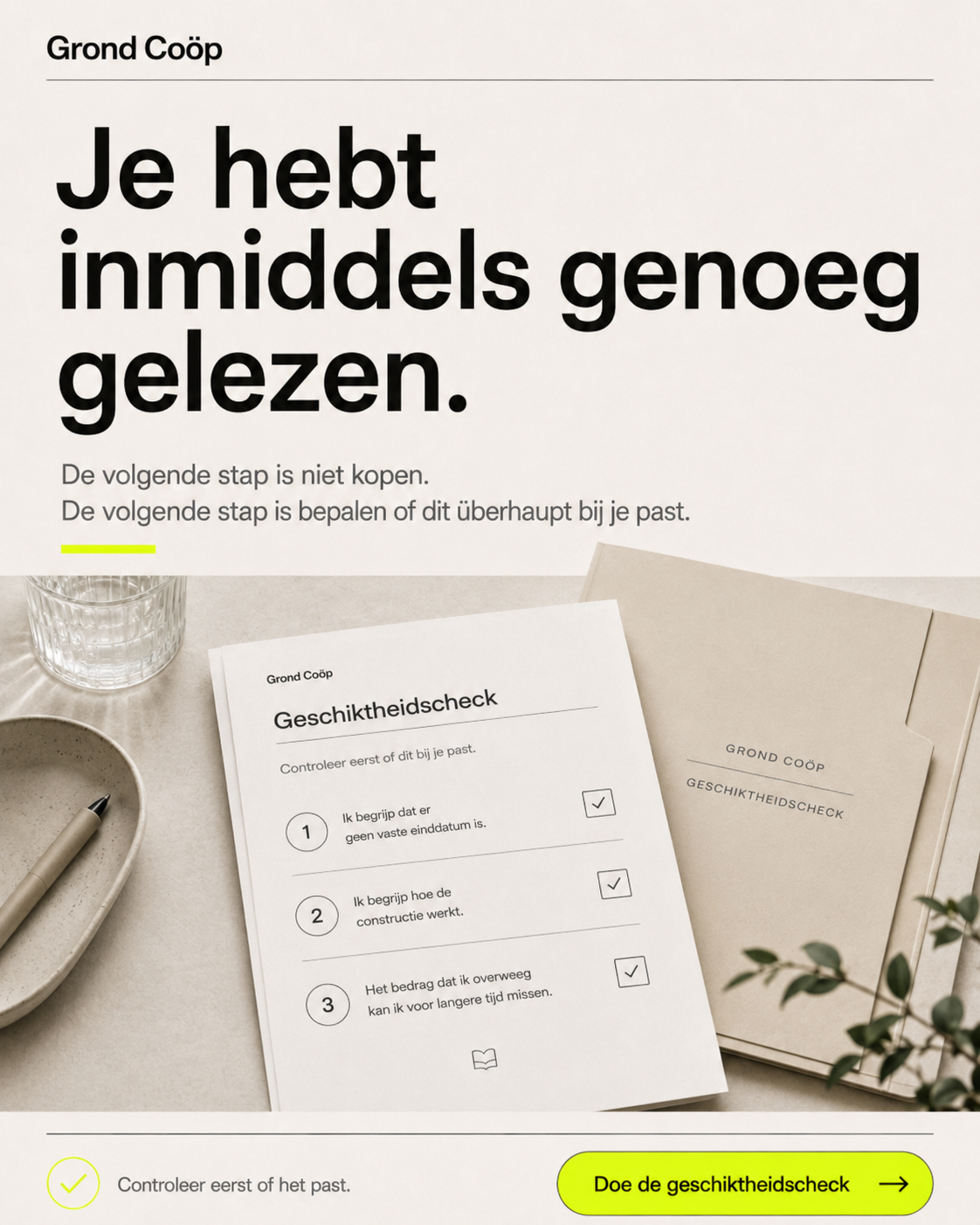 Je hebt inmiddels genoeg gelezen